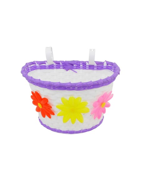 12/16 Medium Size Bike Basket Purple/White.